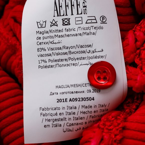 Moschino Red Rib Knit Cardigan - Picture 10 of 13